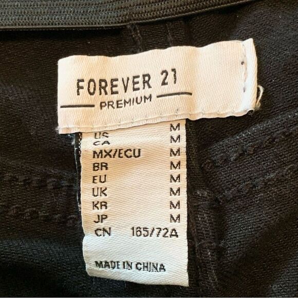 FOREVER 21 Flair Jeans Women Medium Black Stretch Elastic Waist Pull on Boho. - Picture 9 of 15